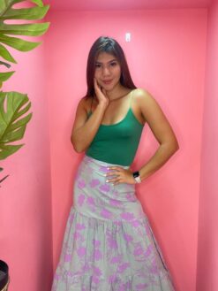 FALDA LARGA ESTAMPADA